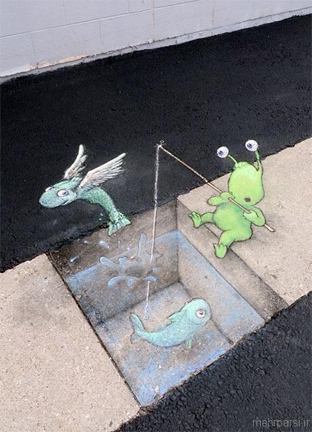 نقاشی های سه بعدی خیابانی