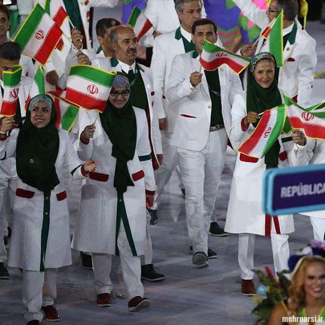 عکسهای ورزشکاران ایران در مراسم افتتاحیه المپیک ریو 2016