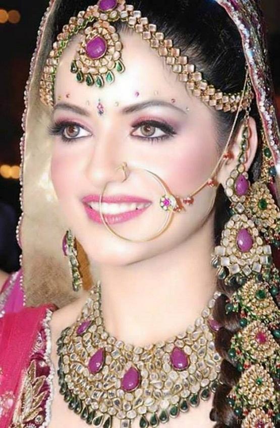 مدل آرایش عروس هندی