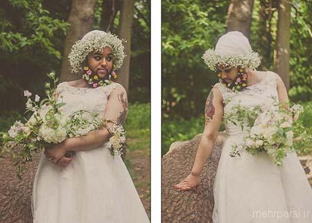 زنی با ریش در لباس عروس + عکس