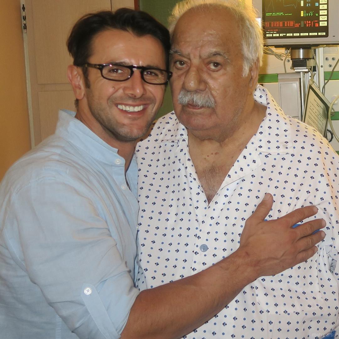 عکس امین حیایی و ناصر ملک مطیعی در بیمارستان