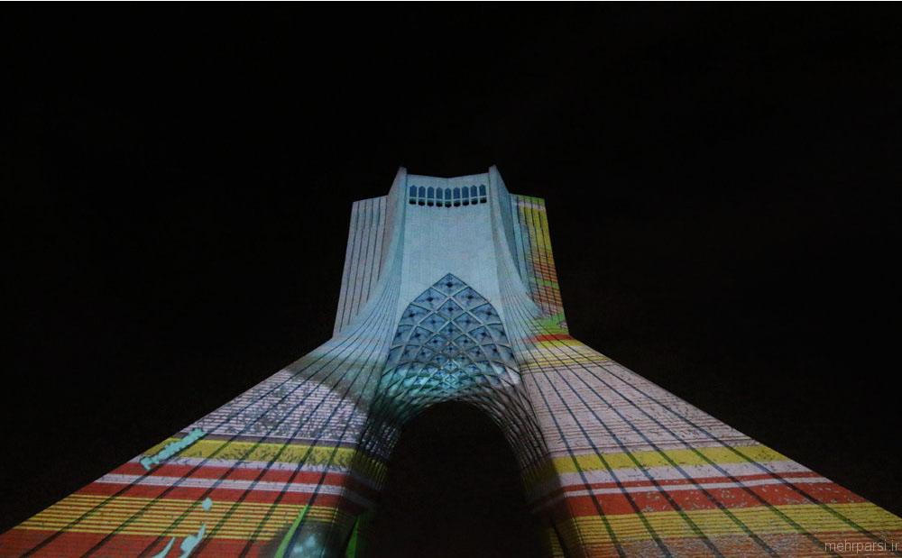 عکسهای کنسرت نور هنرمند آلمانی در میدان آزادی تهران